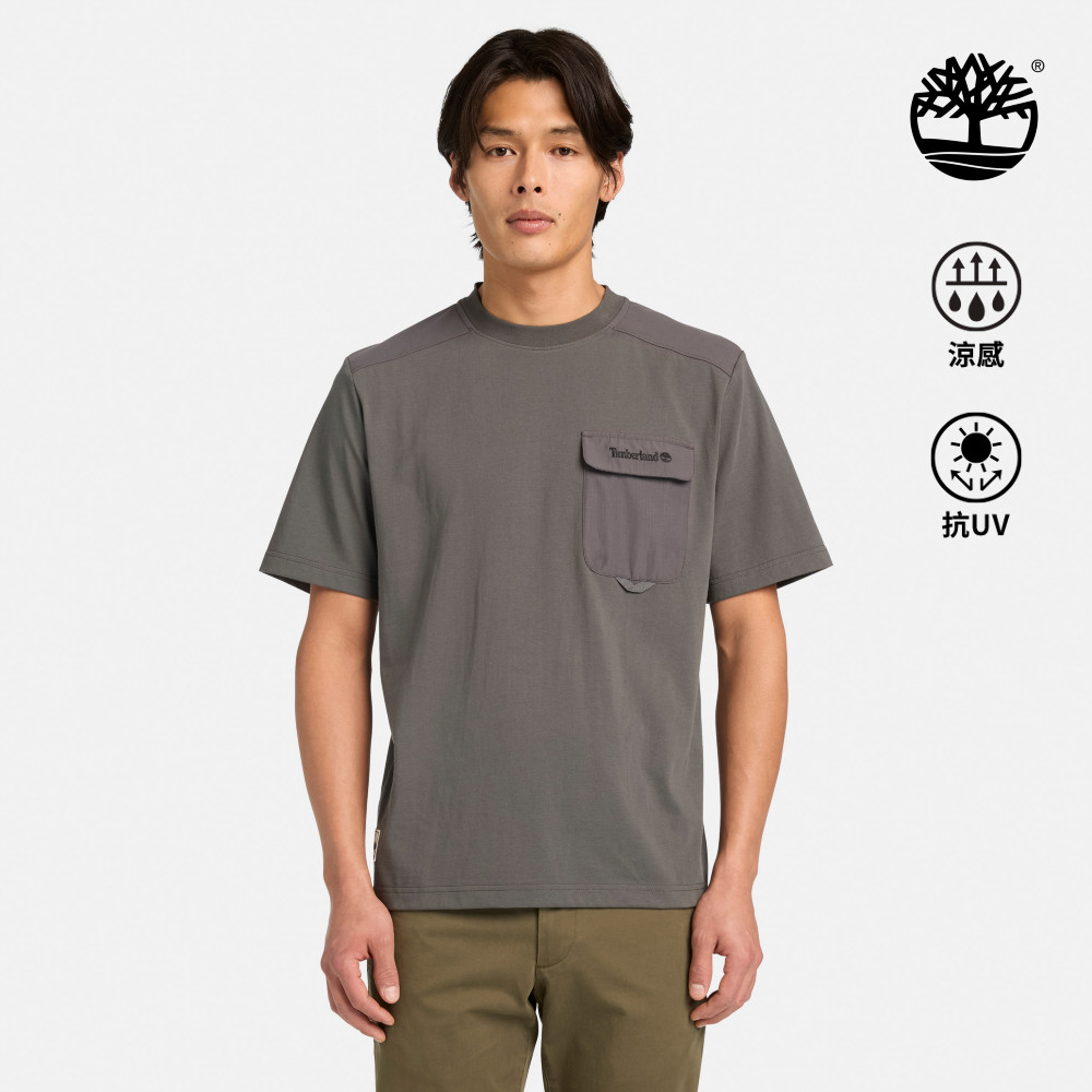 Timberland 男款黑色Timberchill短袖T恤｜A2R8HW08