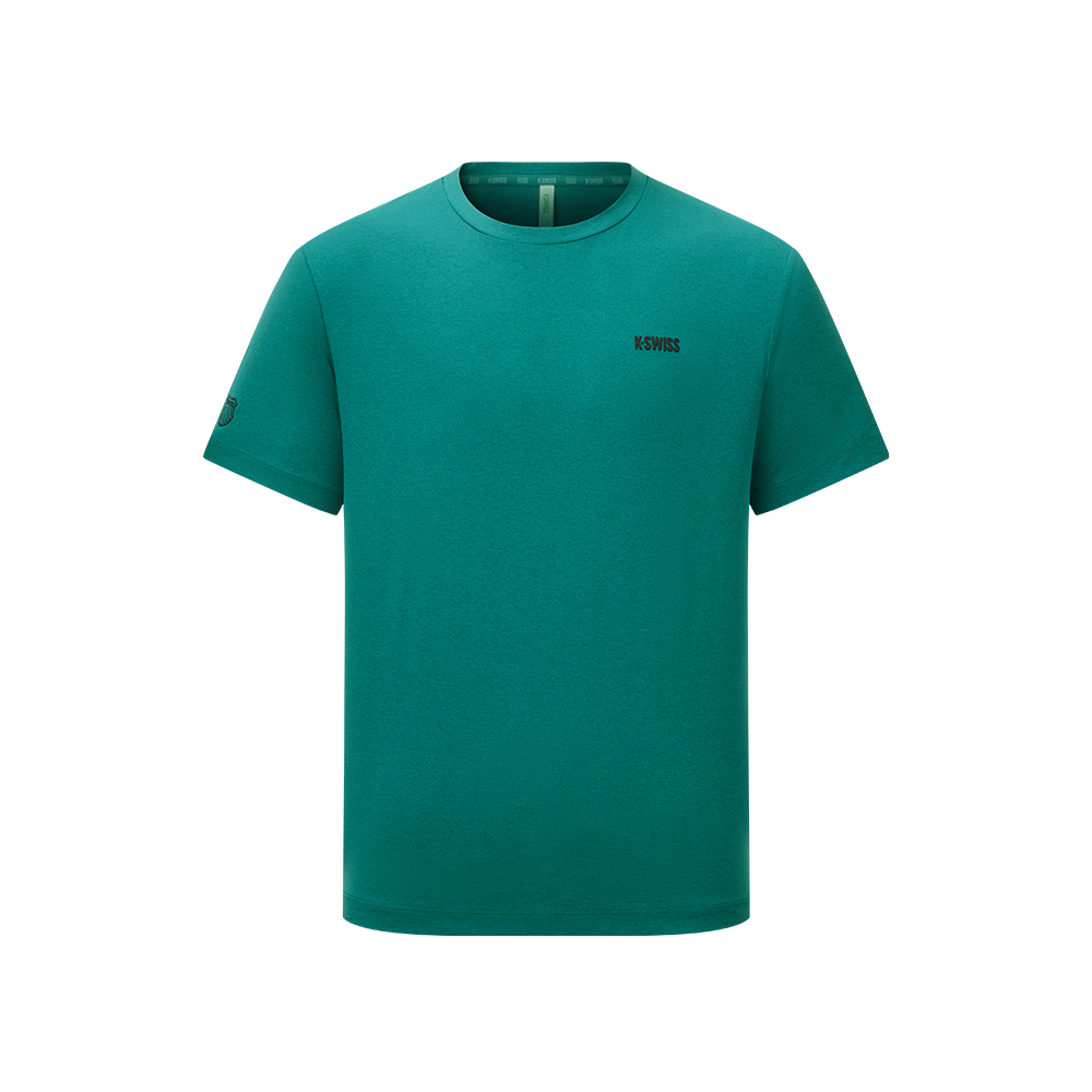 K-SWISS 運動短袖 MS GRAPHIC COOL T 圓領 上衣 男款 綠色 1012063-304