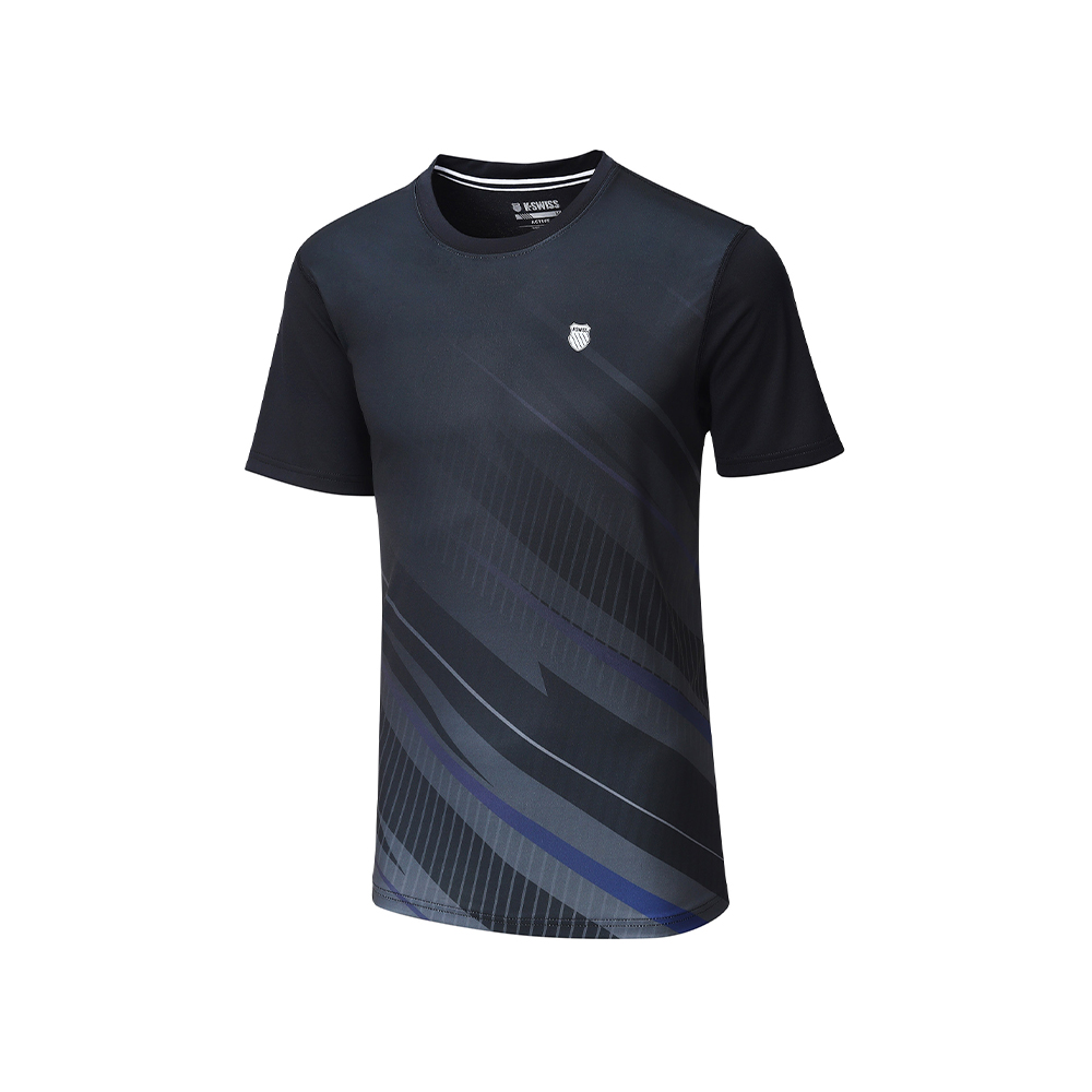K-SWISS 運動短袖 SUBLIMATION TEE 2 涼感 排汗 男款 黑色 108077-008
