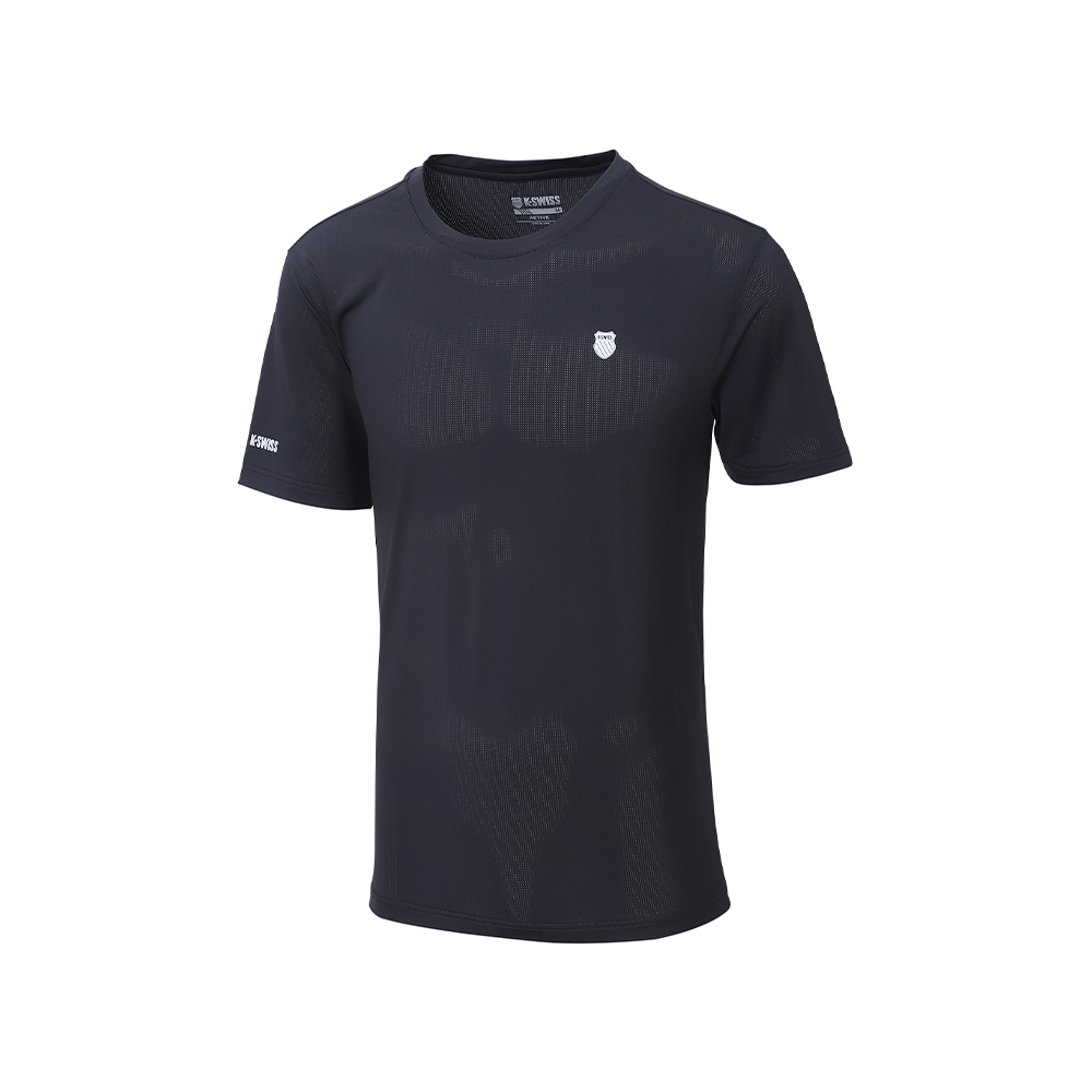 K-SWISS 運動短袖 24SS WHL TEE 1 冰絲 圓領 男款 黑色 1010353-008