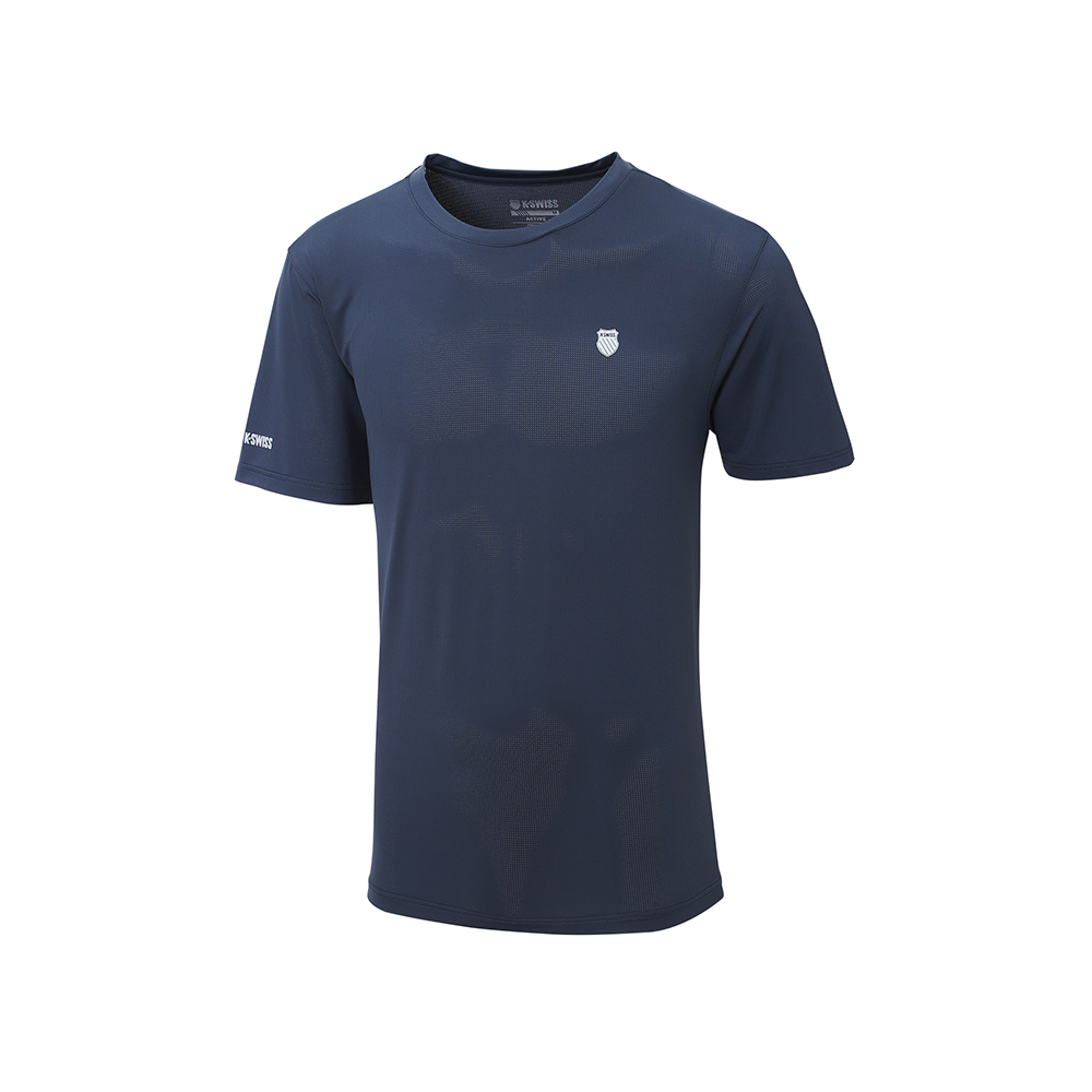 K-SWISS 運動短袖 24SS WHL TEE 1 冰絲 圓領 男款 藍色 1010353-426