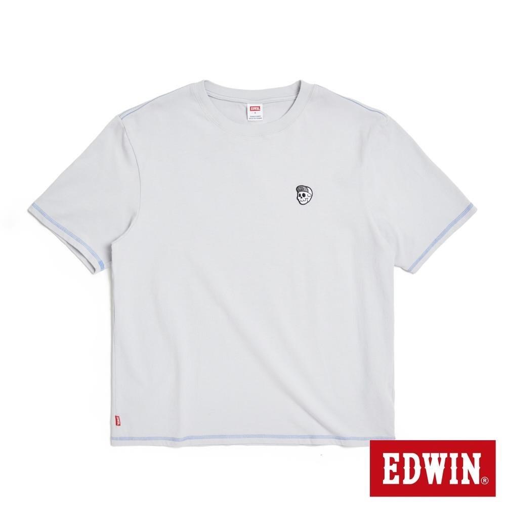EDWIN 男裝 小骷髏寬版短袖T恤 (淺灰色)
