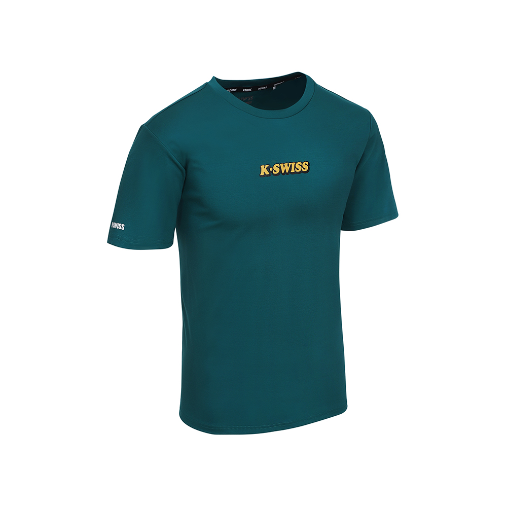 K-SWISS 短袖T恤 26SS TEE 4 M 短上衣 男短袖上衣 綠色 1013710-487