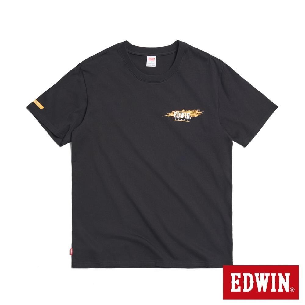 EDWIN 男裝 加大碼 抓地力印花短袖T恤 (黑色)