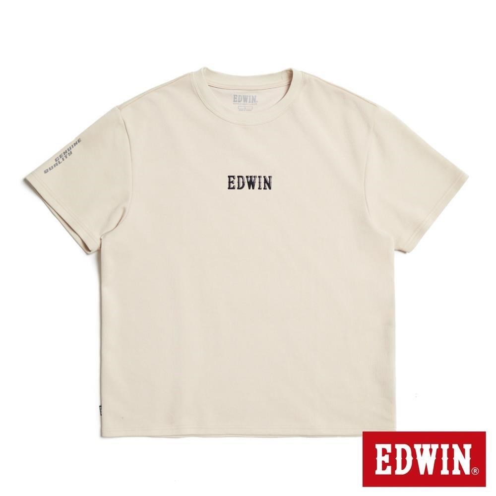EDWIN 男裝 吸濕排汗液態金屬短袖T恤 (灰卡其)