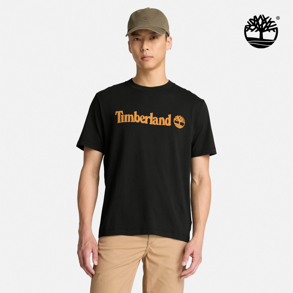 Timberland 男款黑色LOGO短袖T恤｜A2AW6001