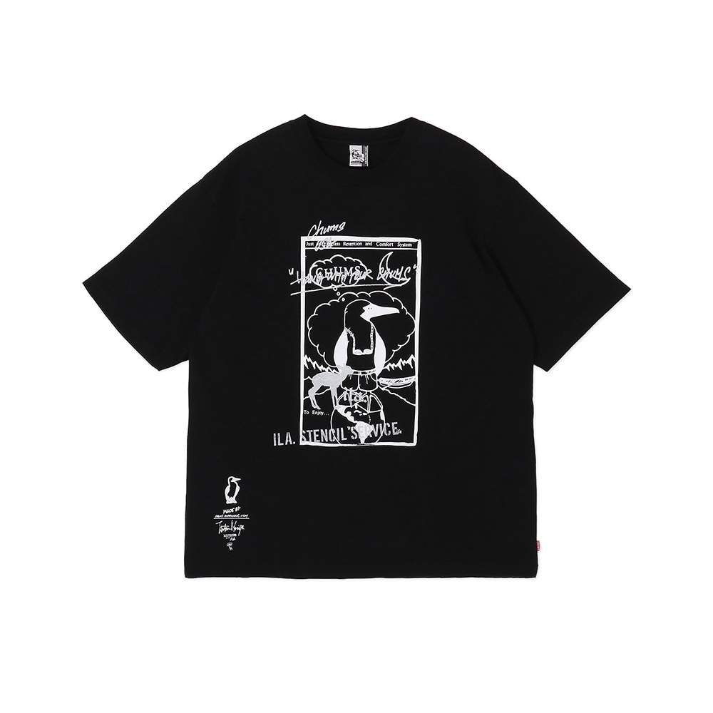 CHUMS 守矢努 Old Booby T-Shirt 男 短袖上衣 黑色 CH012791K001