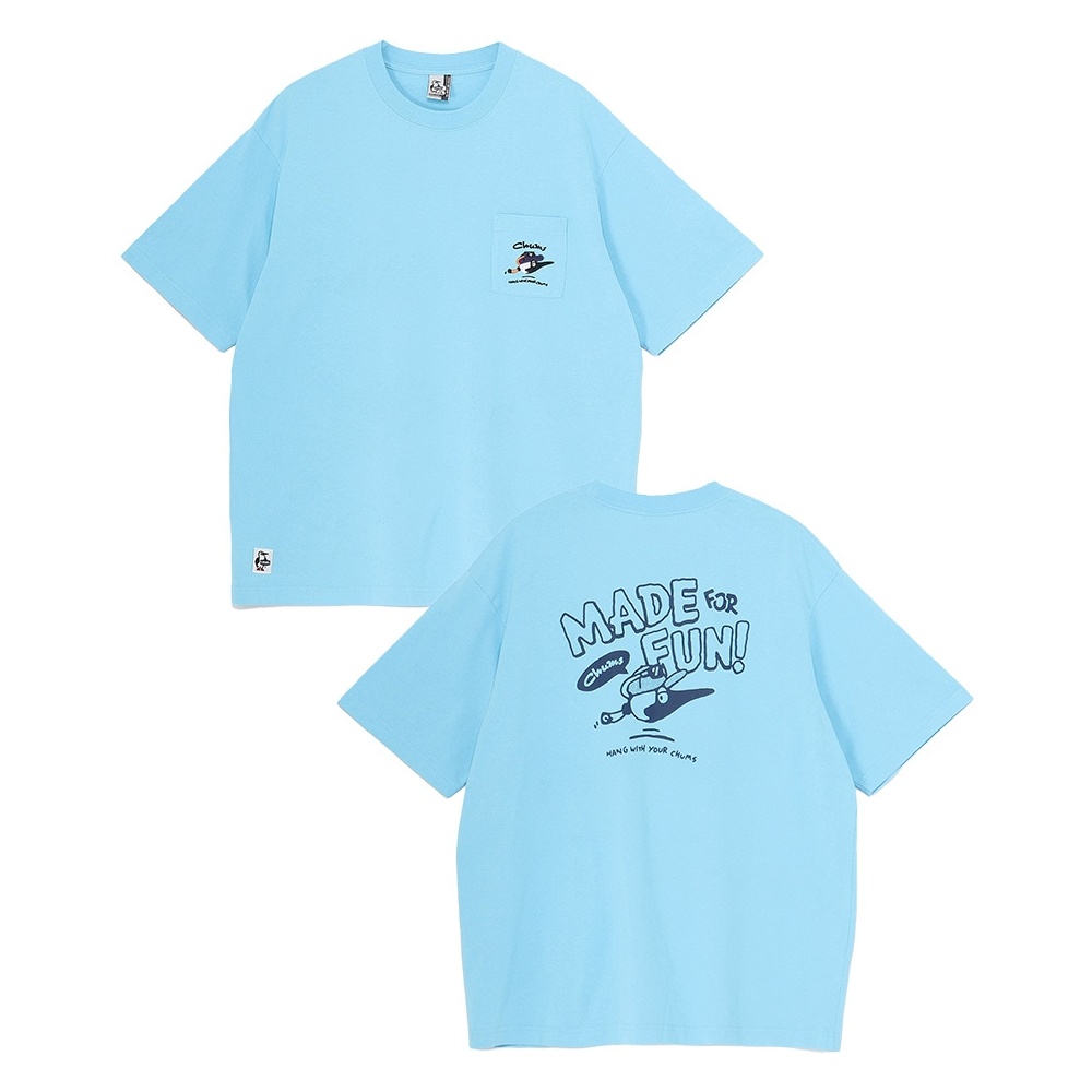 CHUMS Made for Fun! Pocket T-Shirt 男 短袖上衣 淺藍 CH012746A002