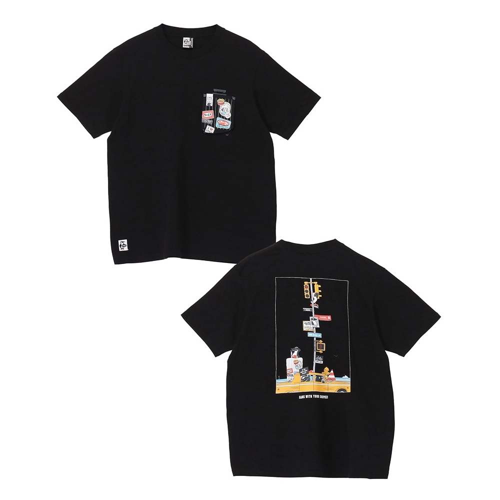 CHUMS Booby Lost City Trip Pocket T-Shirt 男 短袖上衣 黑色 CH012739K001