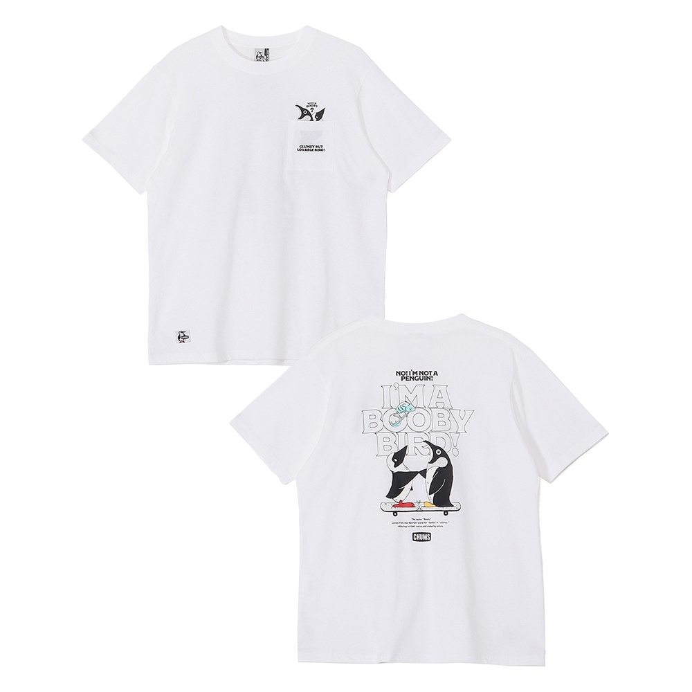 CHUMS Im a Booby Bird Pocket T-Shirt 男 短袖上衣 白色 CH012750W001