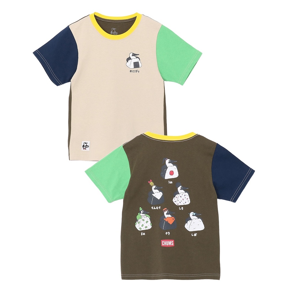 CHUMS Kids Booby Onigiri Friends T-Shirt 中大童 短袖上衣 Green Crazy CH211444C086
