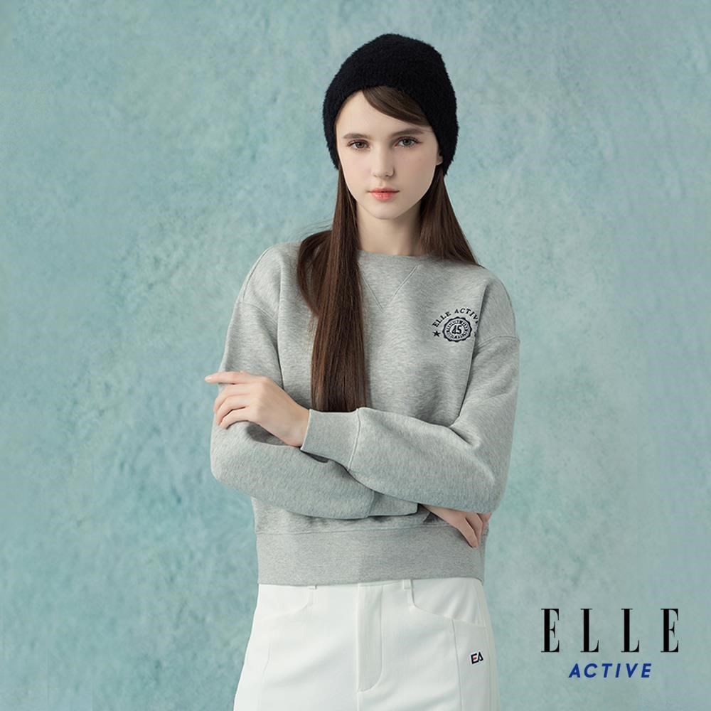 ELLE ACTIVE 輕量舒適休閒大學T恤-灰 EA25A1W1402-95