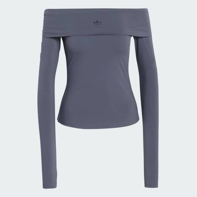 adidas 愛迪達 Adidas 愛迪達 P Ess Ls T KE1077 女 長袖上衣 休閒長袖 黑 亞版 一字領 彈性 貼身