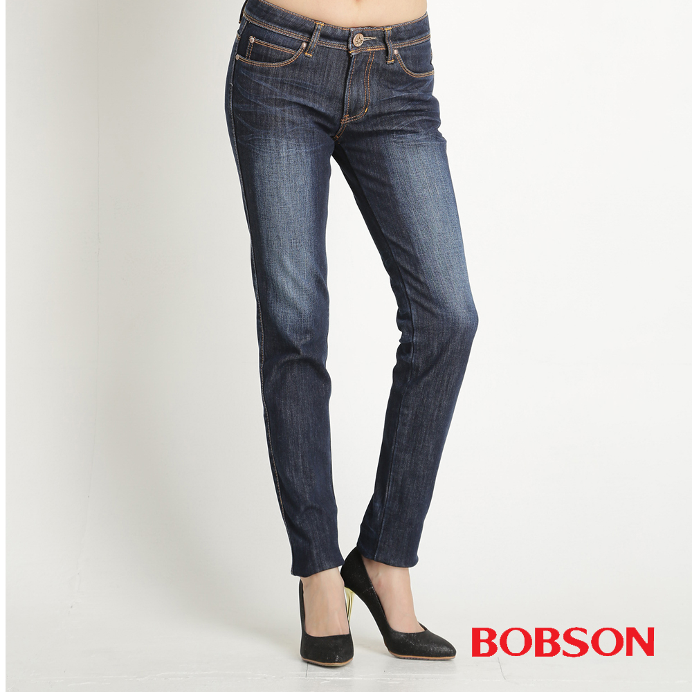 BOBSON 女款[熱感IN]小直筒褲(8046-52)