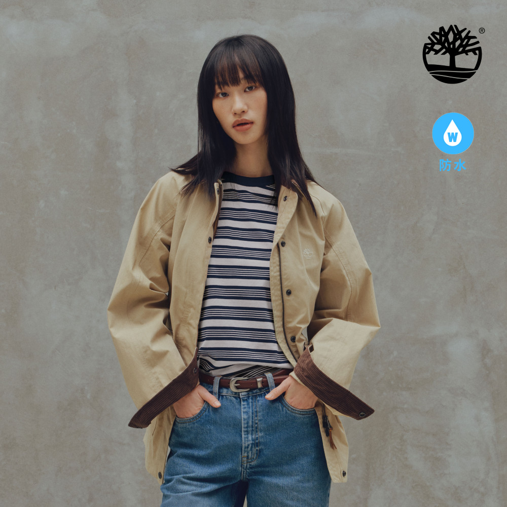 Timberland 女款米色防水巴恩外套|A2QPDY94