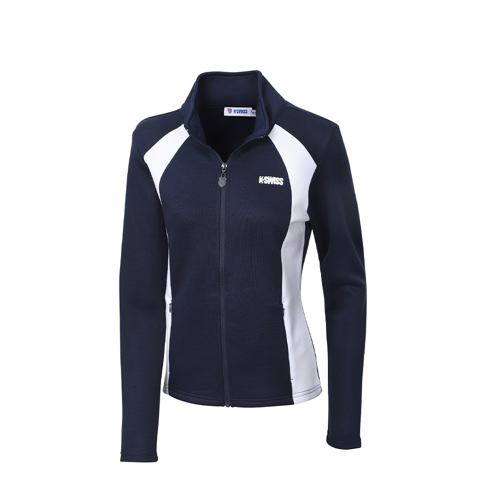 K-SWISS 運動外套 MOCK NECK JK 2 立領 拉鍊 女款 深藍色 1912505-426