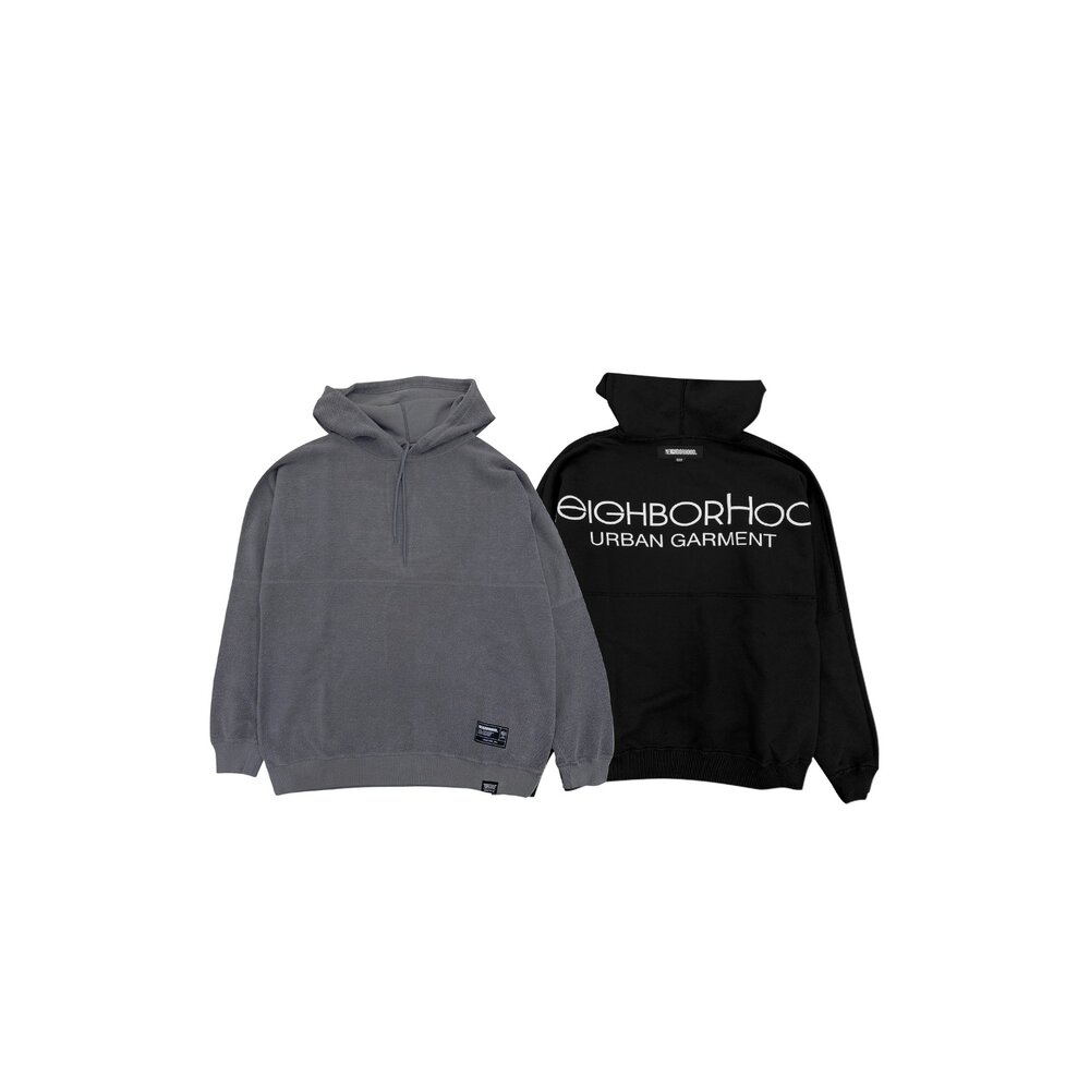 Neighborhood Reversible Sweat Hoodie LS 黑/灰 雙面帽Tee 252UWNH-CSM08