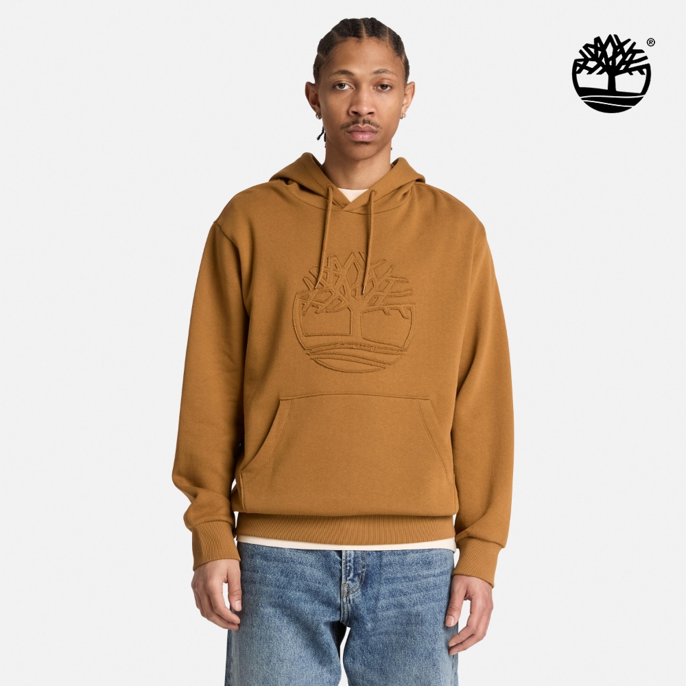Timberland 男款深小麥色LOGO連帽上衣|A29KXEH2
