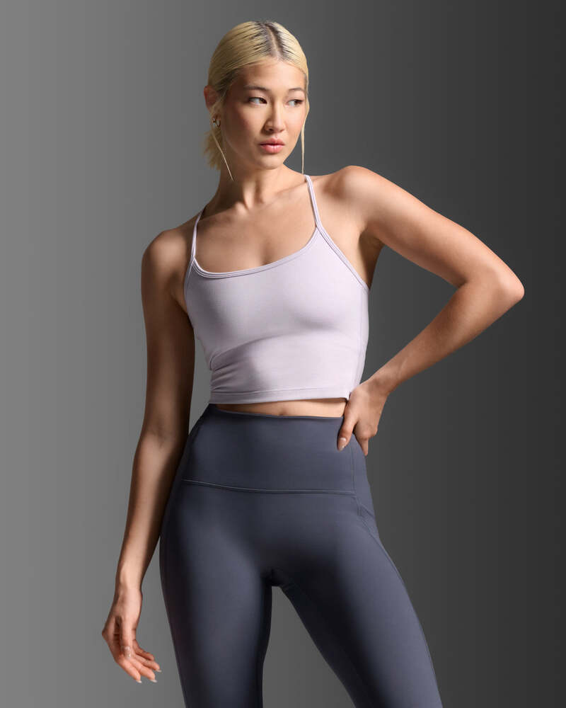 2XU Flex Crop Tank 女士 美型輕盈高彈短版運動背心|淺紫