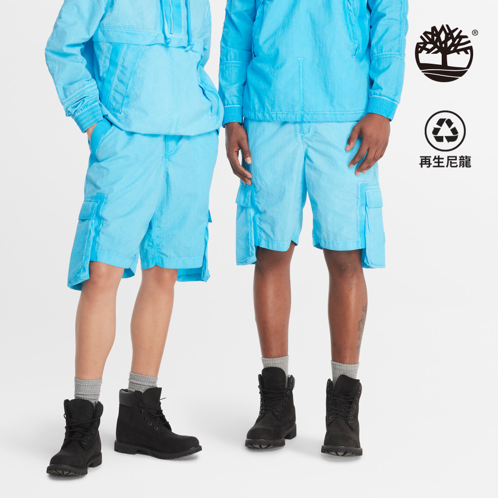 Timberland 中性亮藍色尼龍短褲|A5T57EY7
