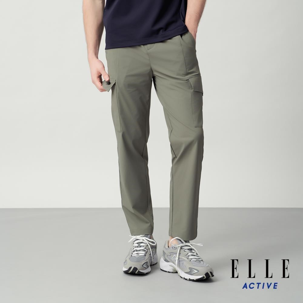 ELLE ACTIVE 男款 機能百搭工裝休閒長褲-橄綠色 (EA26S1M3401-45)
