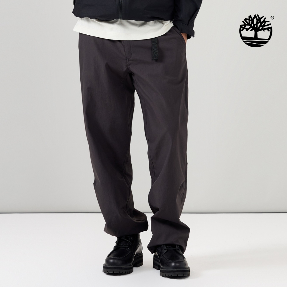 Timberland 男款灰黑色快乾彈性慢跑長褲|0YH9JCN1