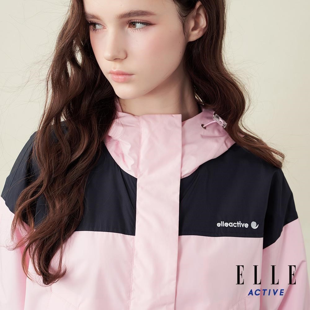 ELLE ACTIVE 女款 戶外防潑水機能連帽夾克外套-粉紅色 (EA25A2W6101-72)