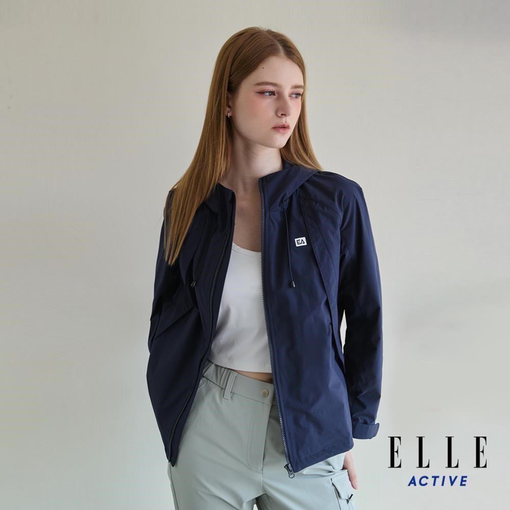 ELLE ACTIVE 輕量休閒夾克風衣外套-深藍 EA25A1W610239