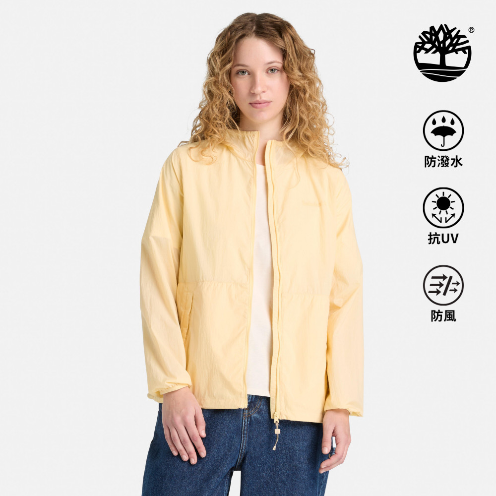 Timberland 女款淺黃色防曬防風外套|A67HFA7K