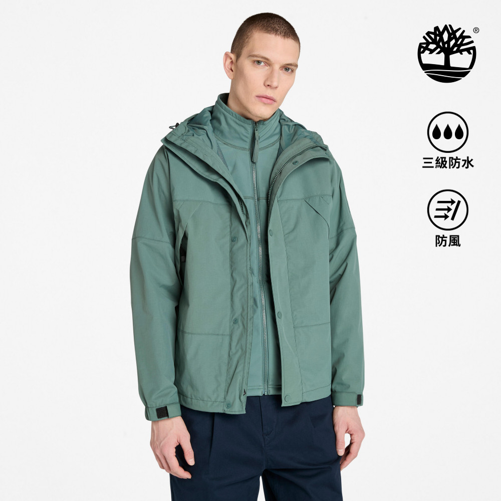 Timberland 男款綠色Winnick防水三合一外套|A69F2392