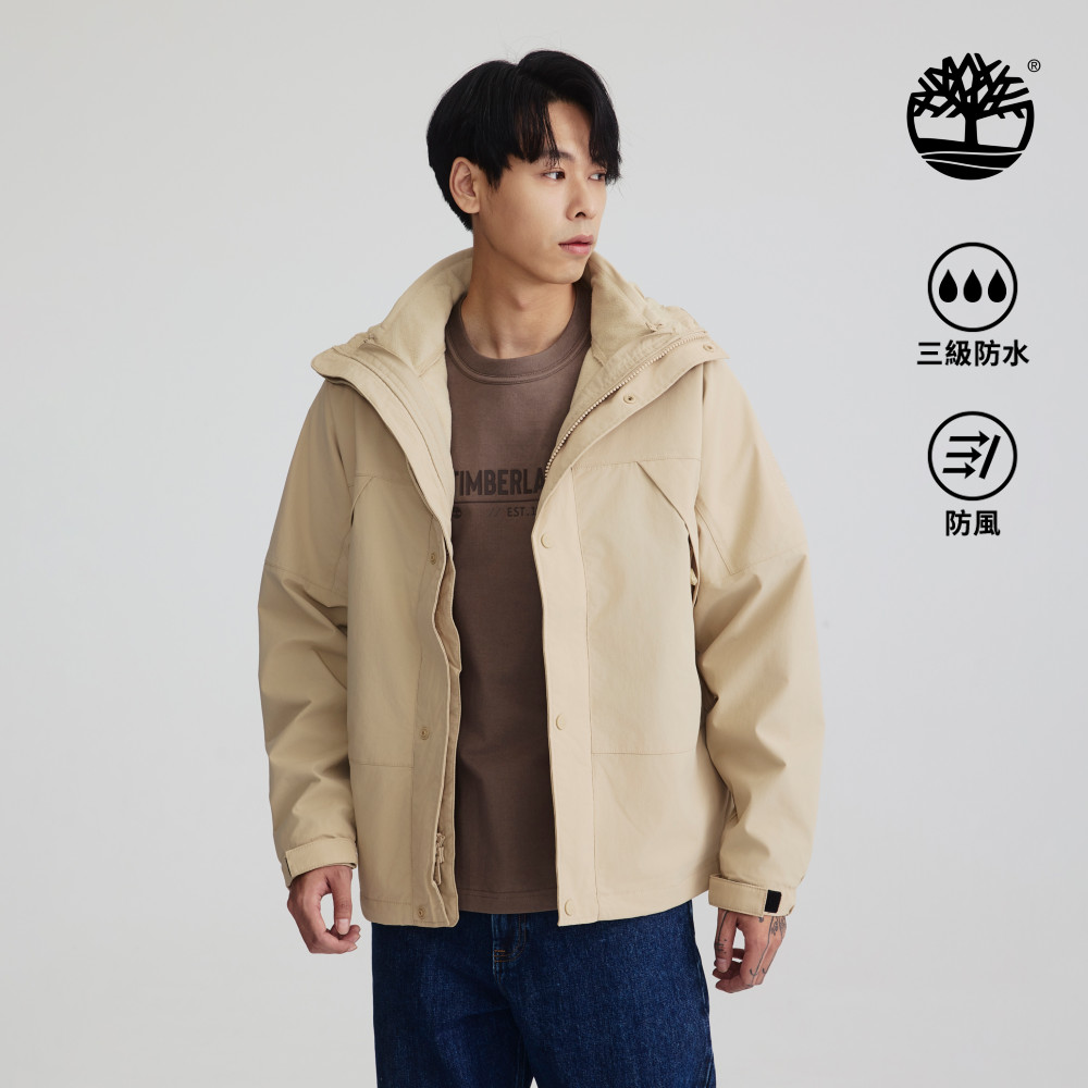 Timberland 男款米色Winnick防水三合一外套|A69F2Y94