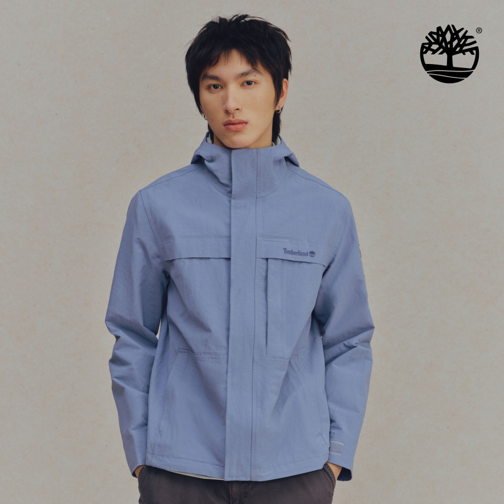 Timberland 男款灰藍色Benton防水外套|A445FB88
