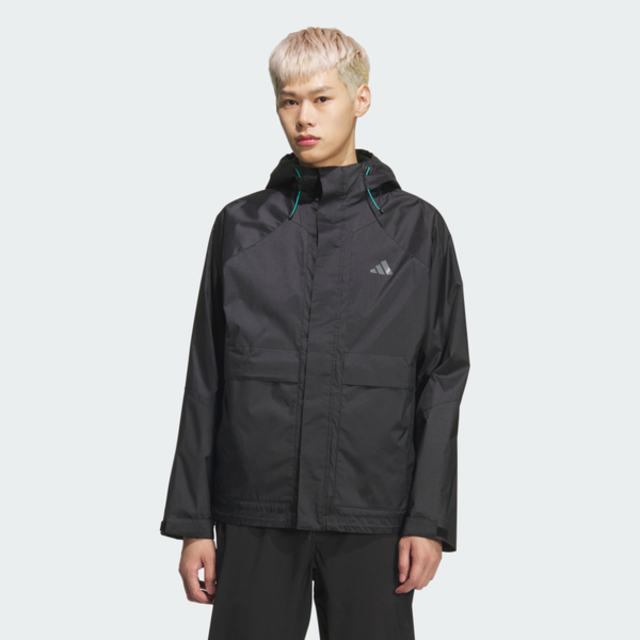 adidas 愛迪達 Adidas 愛迪達 Th Wv Jkt KR2493 男 連帽外套 保暖 運動外套 防風 黑 亞版