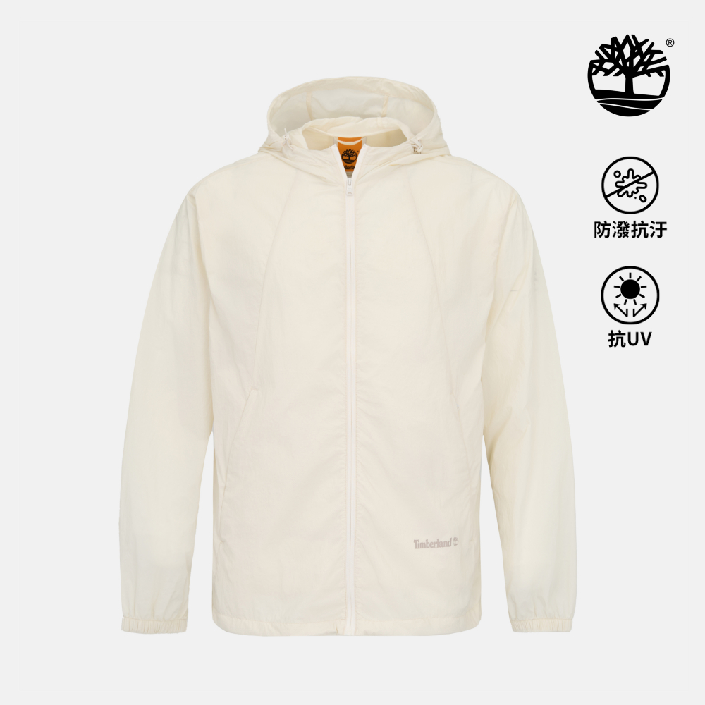 Timberland 中性白色防潑水可收納防曬外套|0YHFGCM9