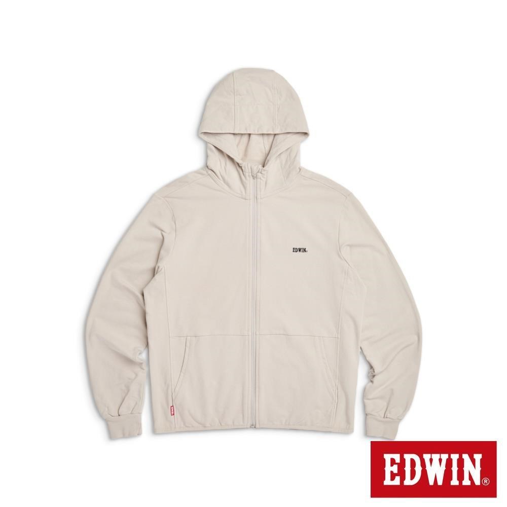 EDWIN 男裝 細絨薄連帽長袖外套 (淺灰色)