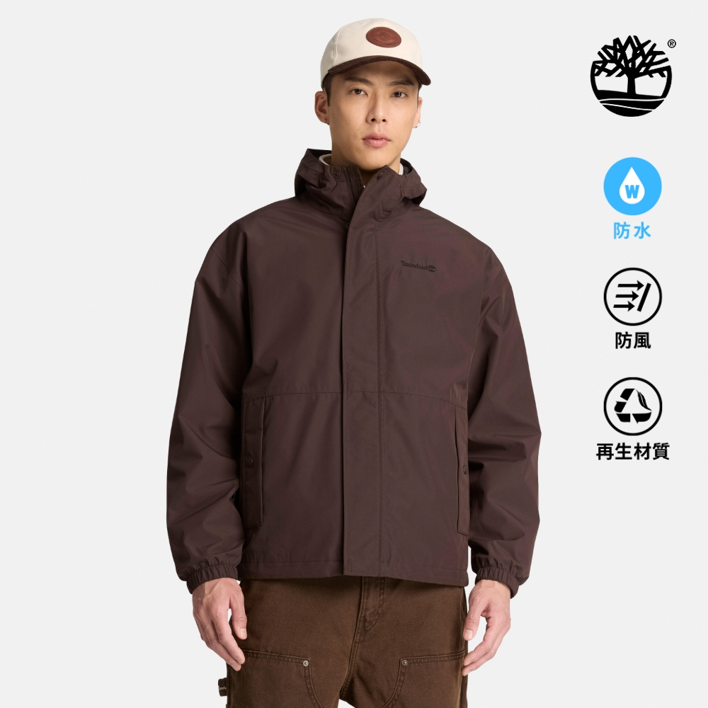 Timberland 男款深棕色防水外套|A2843C35