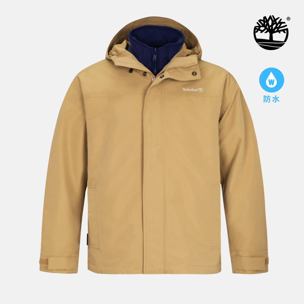 Timberland 男款淺褐色抓絨內裡防水三合一外套|0YHTWDF0