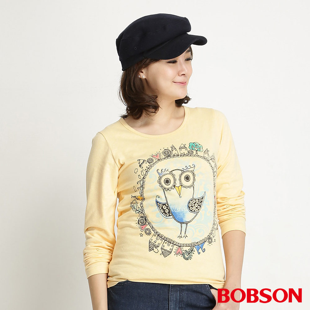 BOBSON 女款印圖上衣 (34099-30)