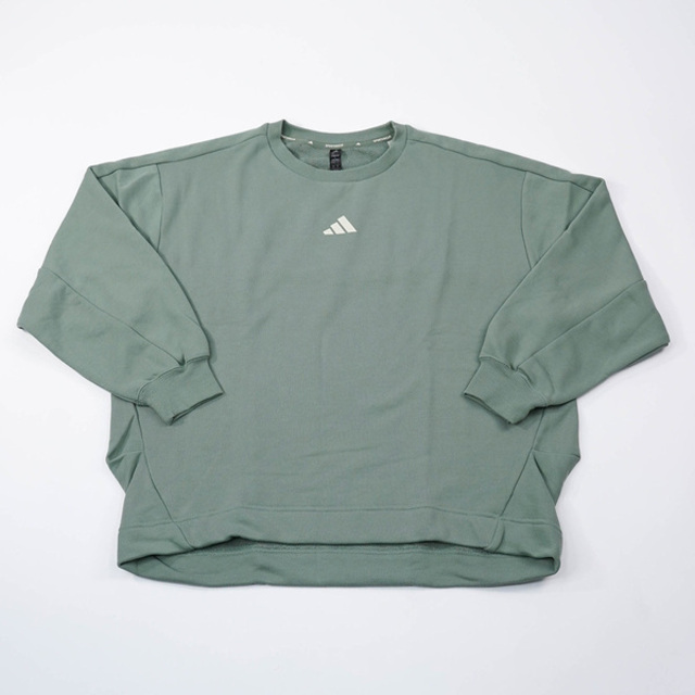 adidas 愛迪達 Adidas Word Swt Crew JN9964 女 長袖上衣 休閒長袖 舒適 穿搭 綠 亞版