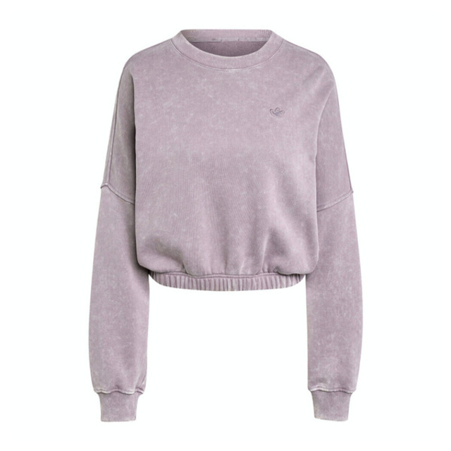 adidas Originals Adidas P ESS Sweater IY7397 女 長袖上衣 仿舊水洗 灰紫