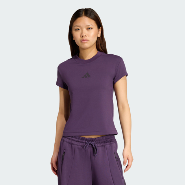 adidas 愛迪達 Adidas 愛迪達 W Z.n.e. Bb Tee JW7784 女 T恤 運動上衣 休閒短袖 紫 亞版