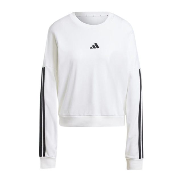 adidas 愛迪達 Adidas W 3S FT SWT JD5285 女 長袖上衣 休閒長袖 舒適 白 黑