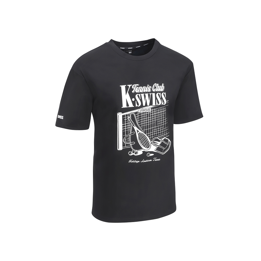 K-SWISS 短袖T恤 26SS TEE 1 W 短上衣 女短袖上衣 黑色 1913681-008