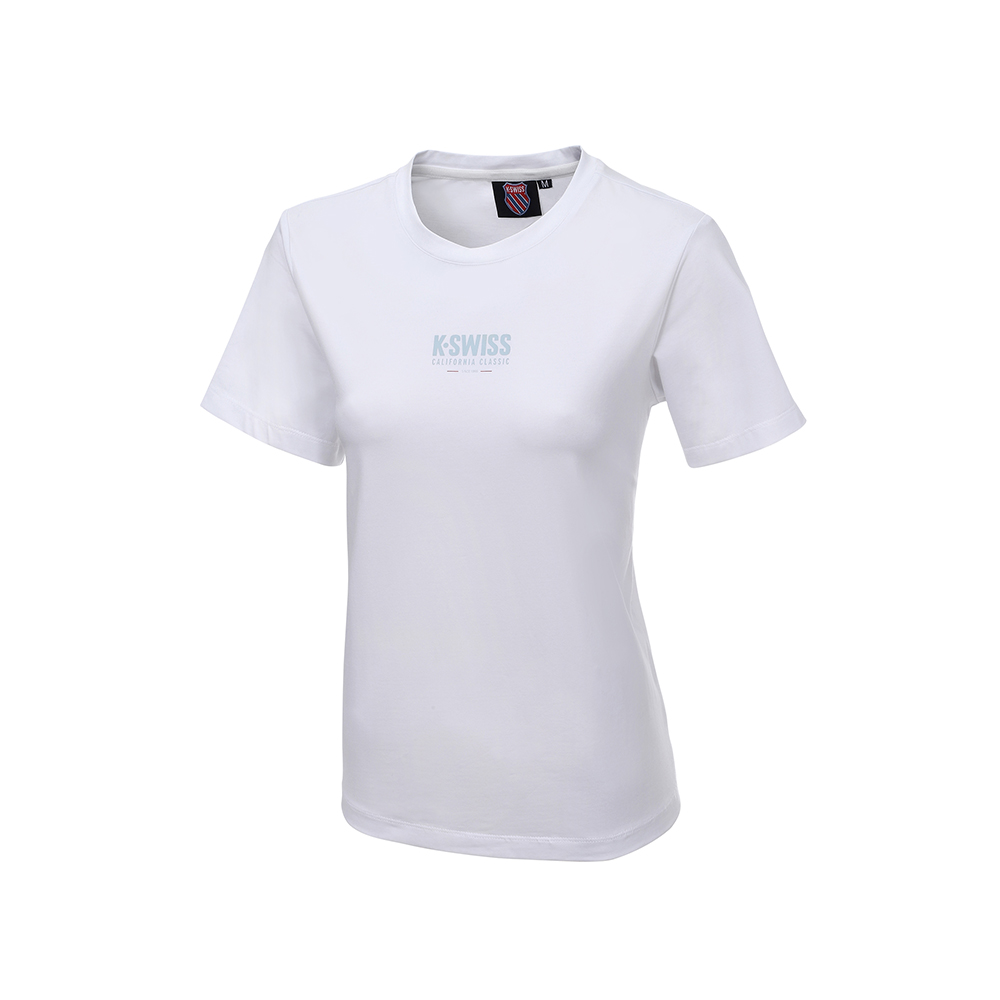 K-SWISS 短袖T恤 26SS TEE 21 W 短上衣 女短袖上衣 白色 1913684-161