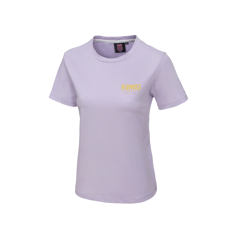 K-SWISS 短袖T恤 26SS TEE 19 W 短上衣 女短袖上衣 紫色 1913682-500