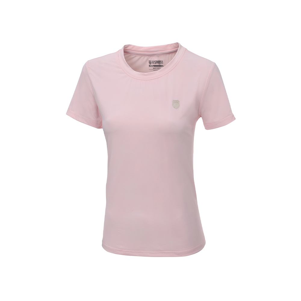 K-SWISS 涼感T恤 26SS PF TEE 15 W 涼感衣 短上衣 女短袖上衣 粉紅色 1913706-667