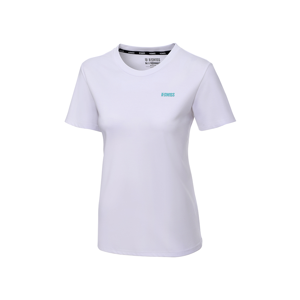 K-SWISS 短袖T恤 26SS TEE 5 W 短上衣 女短袖上衣 白色 1913711-100