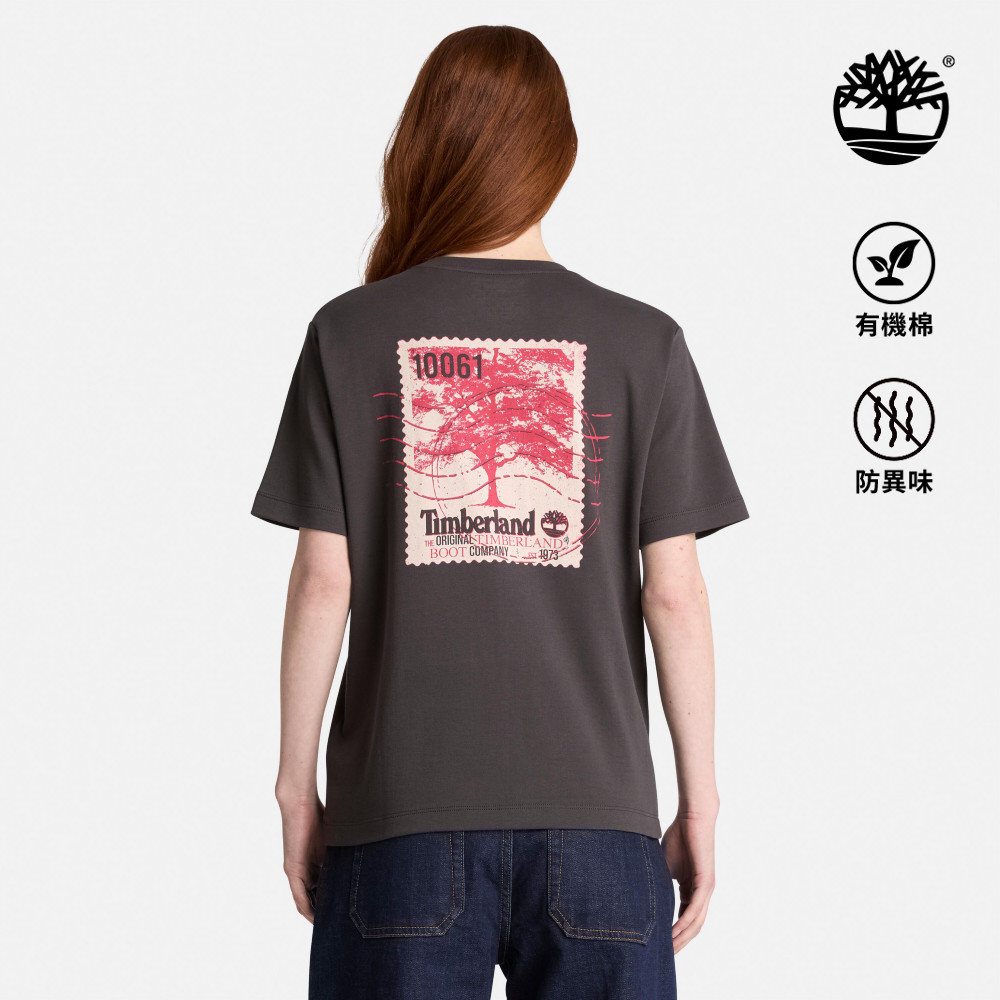 Timberland 女款灰黑色TimberFresh TM科技短袖T恤|0YH5JCN1