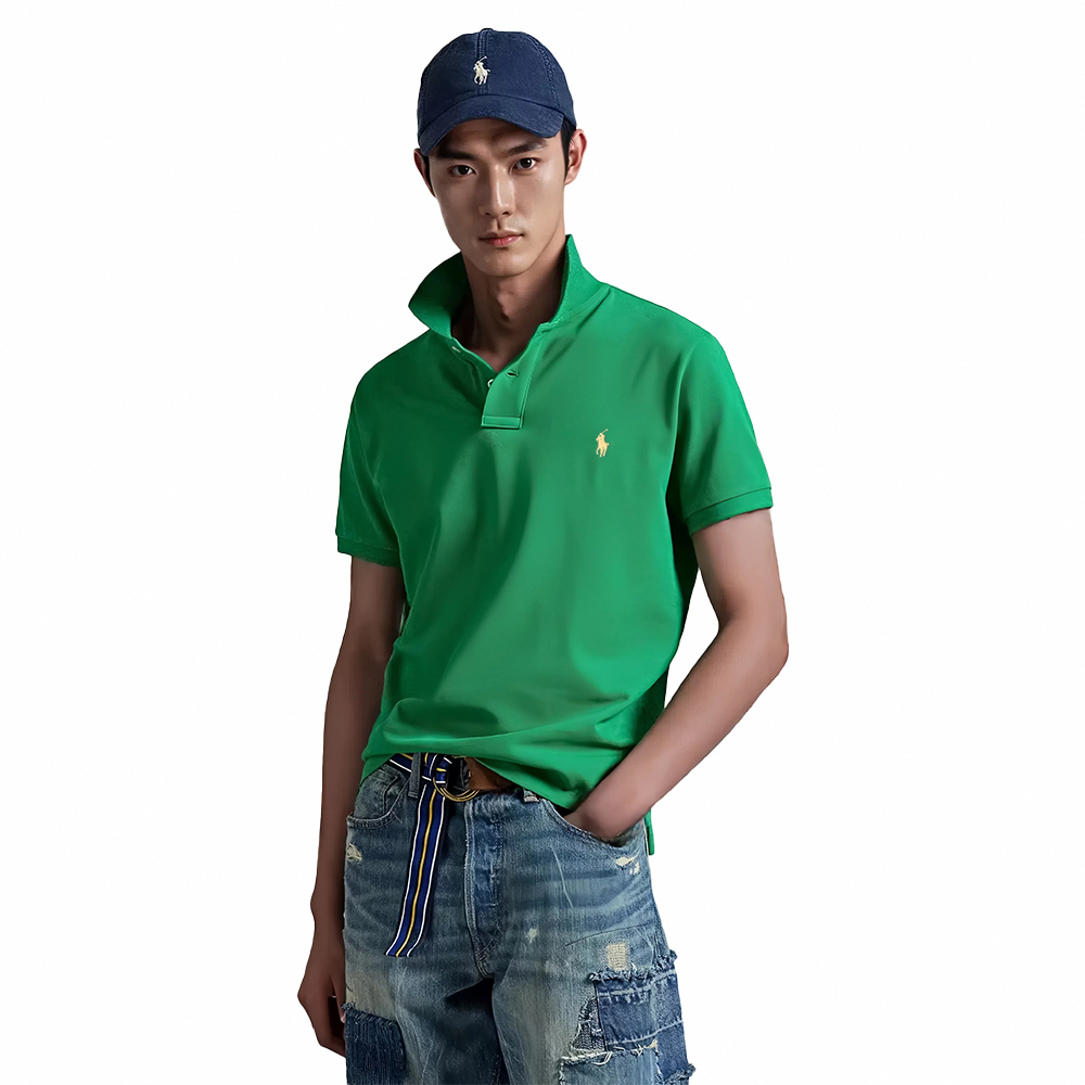RALPH LAUREN POLO 熱銷刺繡小馬短袖Polo衫-草綠色
