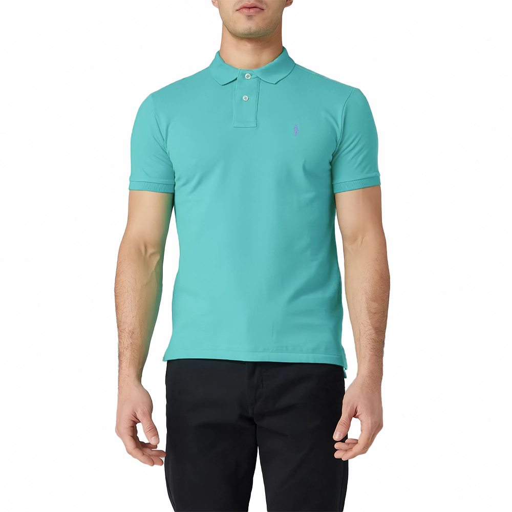 RALPH LAUREN POLO 熱銷刺繡小馬短袖Polo衫-湖水綠色